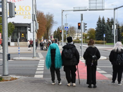 Young people on the way to a Halloween party. In Narva where 93 percent of the population use Russian as mother tongue, it is access to global popular culture, social media and music that bring the young generation closer to the Estonian society.